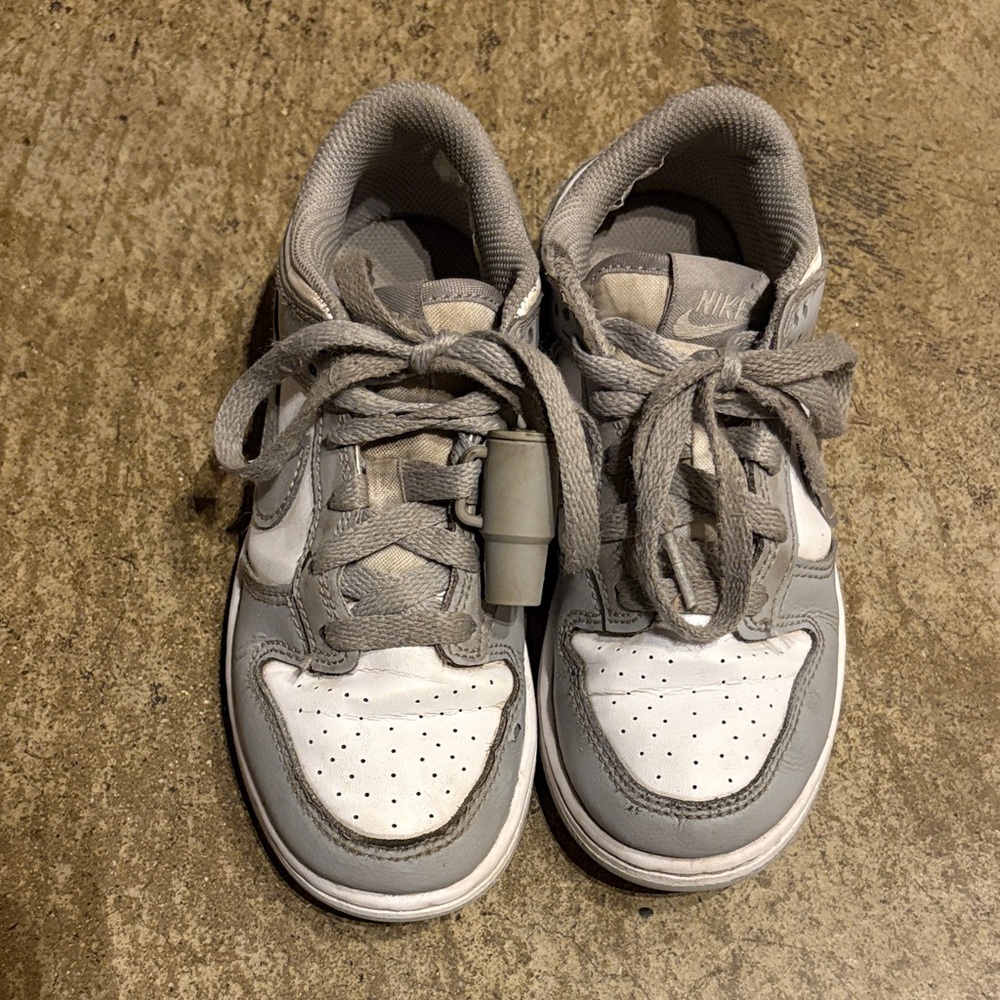 Nike Kids White and Gray Sneakers